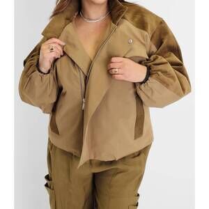 NEW NORR canna high neck jacket in olive